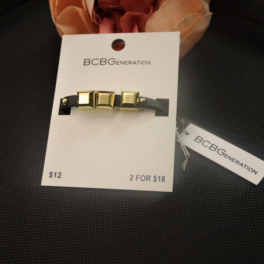 Brand New! BCBGeneration Black leather Bracelet